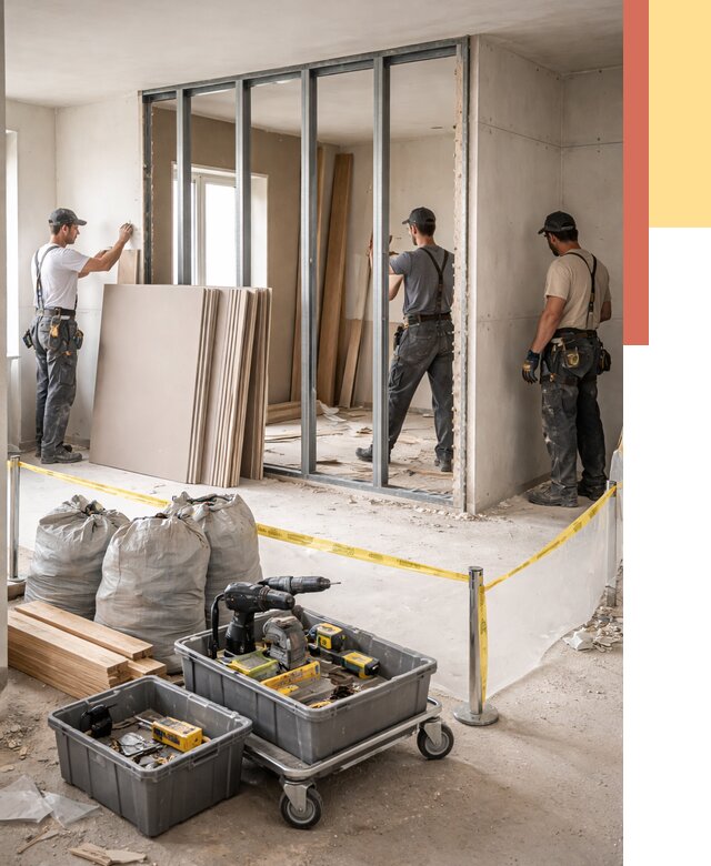 Перенос гипсокартонной перегородки в Донецке под ключ от 4927 руб. | Демонтаж и монтаж – ОТДЕЛОЧНИК-Днк