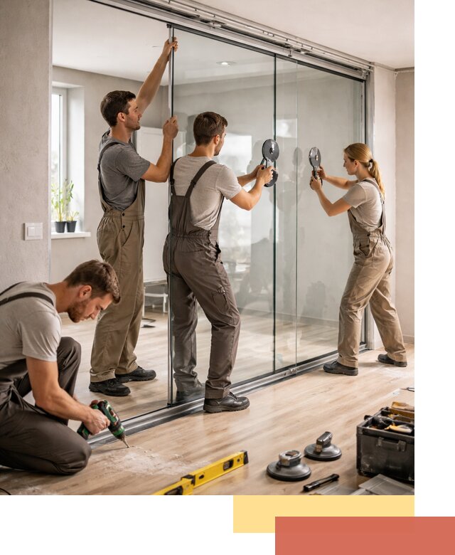 Изготовление стеклянных перегородок на заказ в Донецке