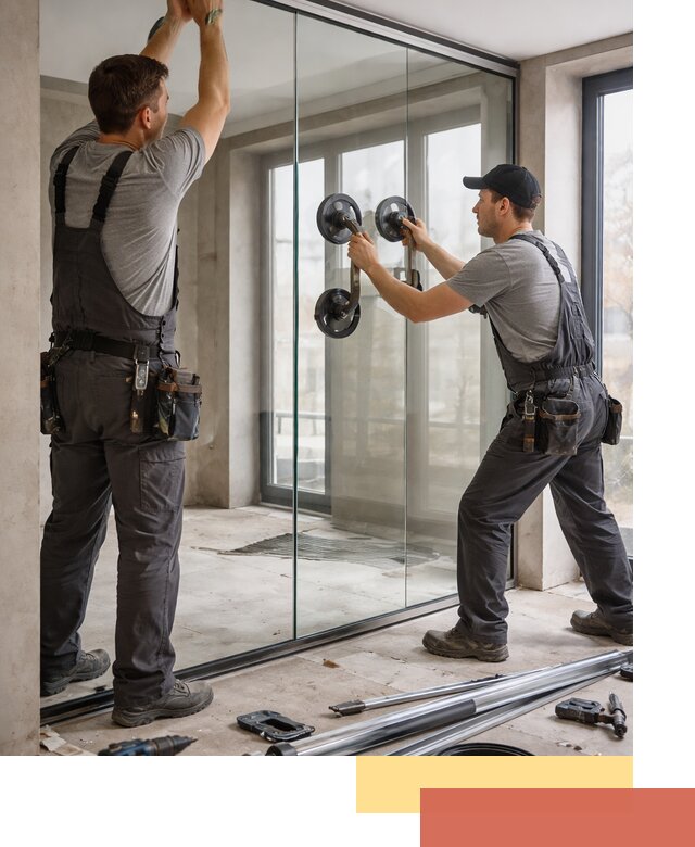 Цельностеклянные перегородки под ключ в Донецке