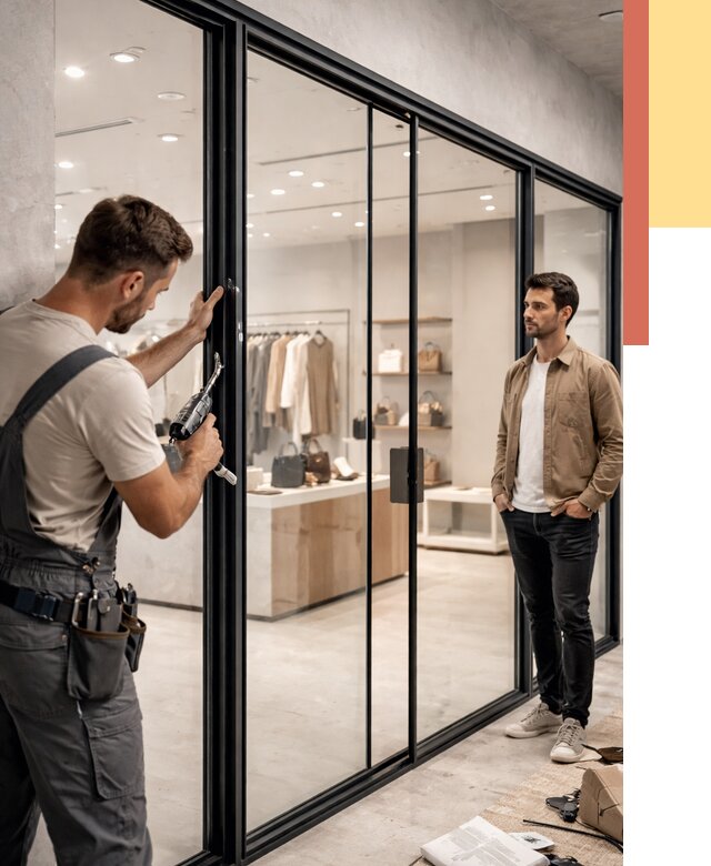 Стеклянные перегородки для магазинов в Донецке от 8977 руб. под ключ | ОТДЕЛОЧНИК-Днк