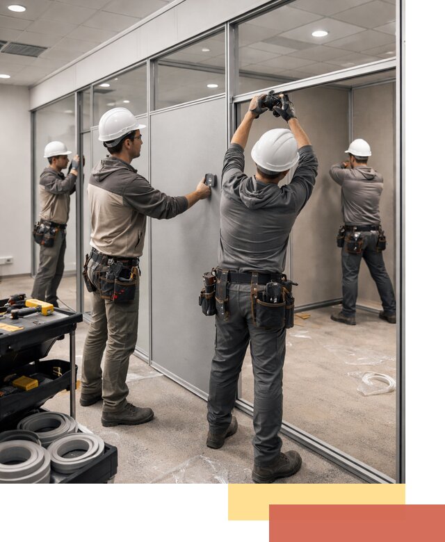 Мобильные офисные перегородки под ключ в Донецке