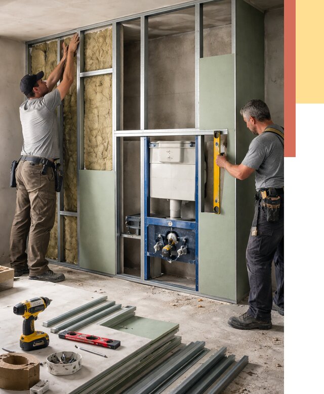 Установка сантехнических перегородок в Донецке от 9306 руб. | ОТДЕЛОЧНИК-Днк