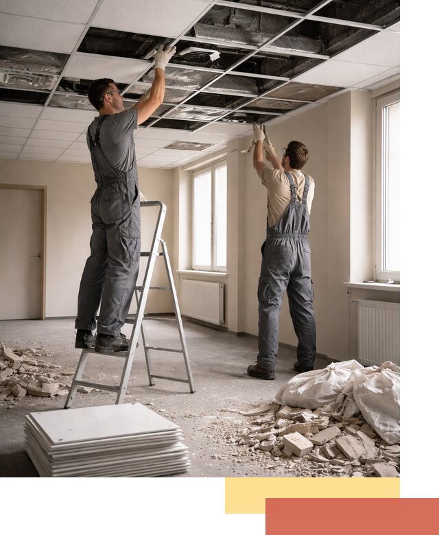 Демонтаж потолков Армстронг профессионально в Донецке