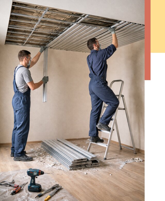 Демонтаж реечного потолка в Донецке от 4927 руб. быстро и недорого | ОТДЕЛОЧНИК-Днк