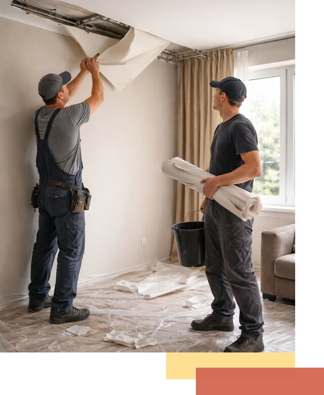 Демонтаж натяжного потолка в Донецке быстро и аккуратно