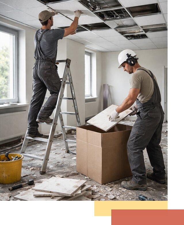 Демонтаж потолочной плитки в Донецке быстро и аккуратно