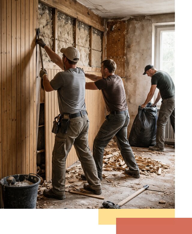 Демонтаж вагонки и вывоз материалов в Донецке