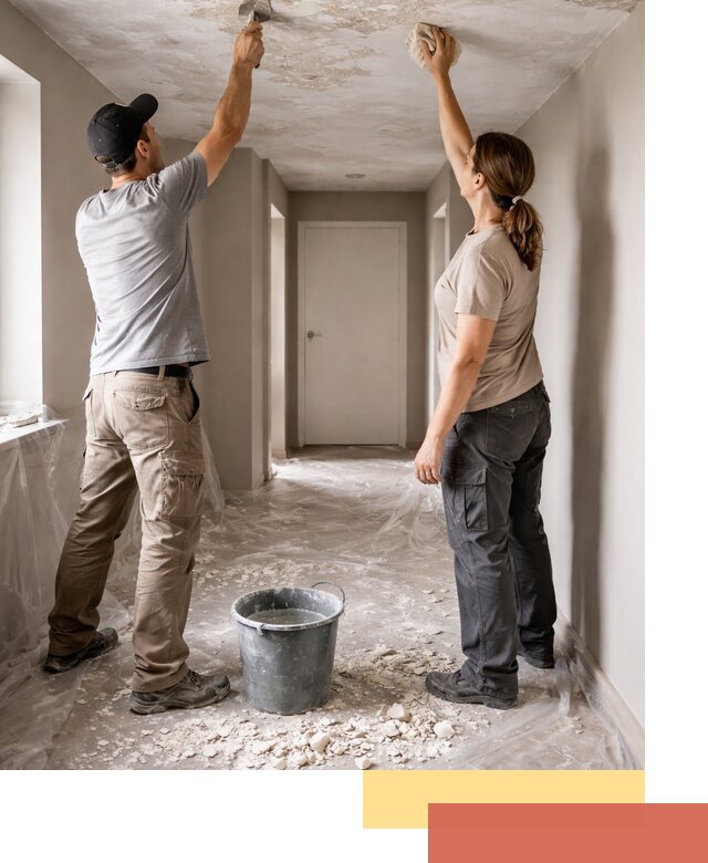 Удаление побелки с потолка в Донецке — быстро и аккуратно