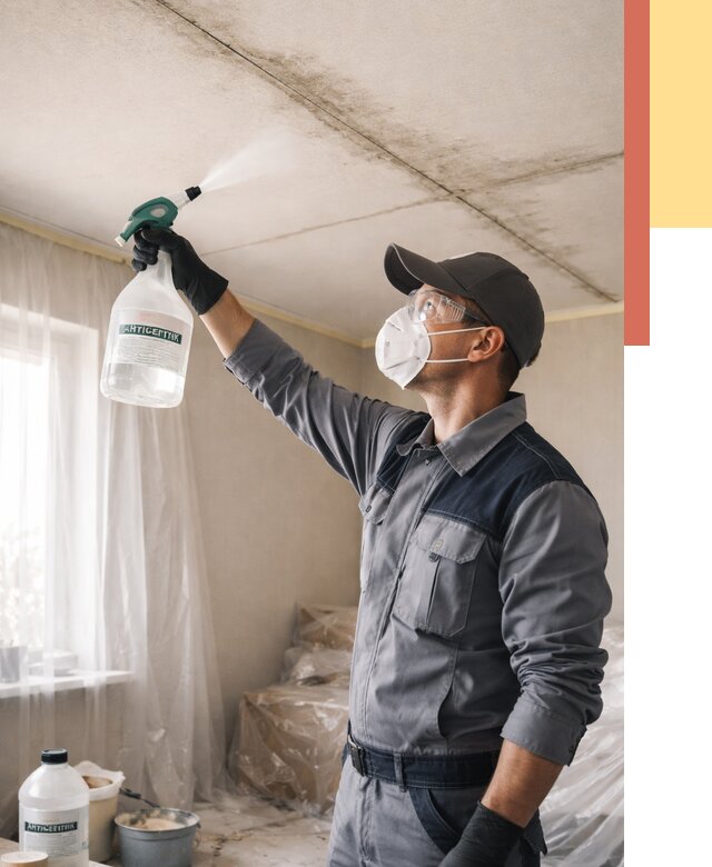 Антисептическая обработка потолка в Донецке от 2737 руб. | ОТДЕЛОЧНИК-Днк