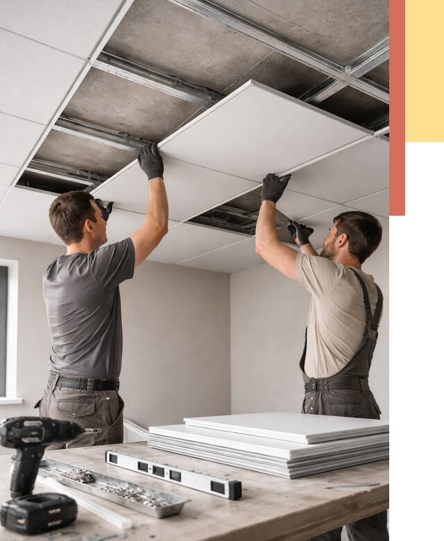 Монтаж кассетного потолка в Донецке от 4927 руб/м2 — установка и сборка | ОТДЕЛОЧНИК-Днк