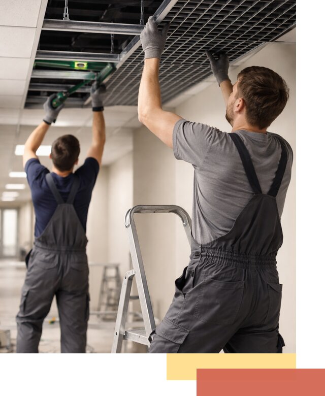 Монтаж потолка Грильято в Донецке: установка под ключ качественно