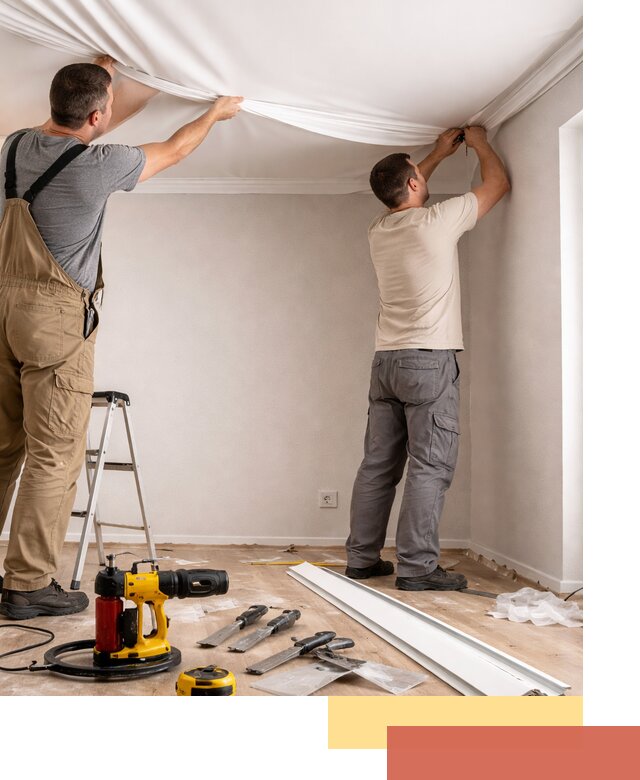 Монтаж ПВХ натяжного потолка в Донецке качественно и быстро