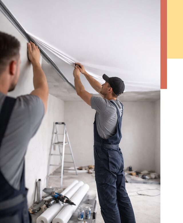 Монтаж матового натяжного потолка в Донецке от 4927 руб./м² — быстро и недорого | ОТДЕЛОЧНИК-Днк