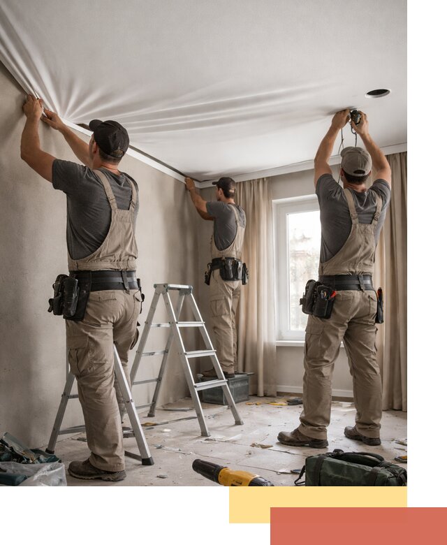 Монтаж матового натяжного потолка в Донецке качественно и быстро