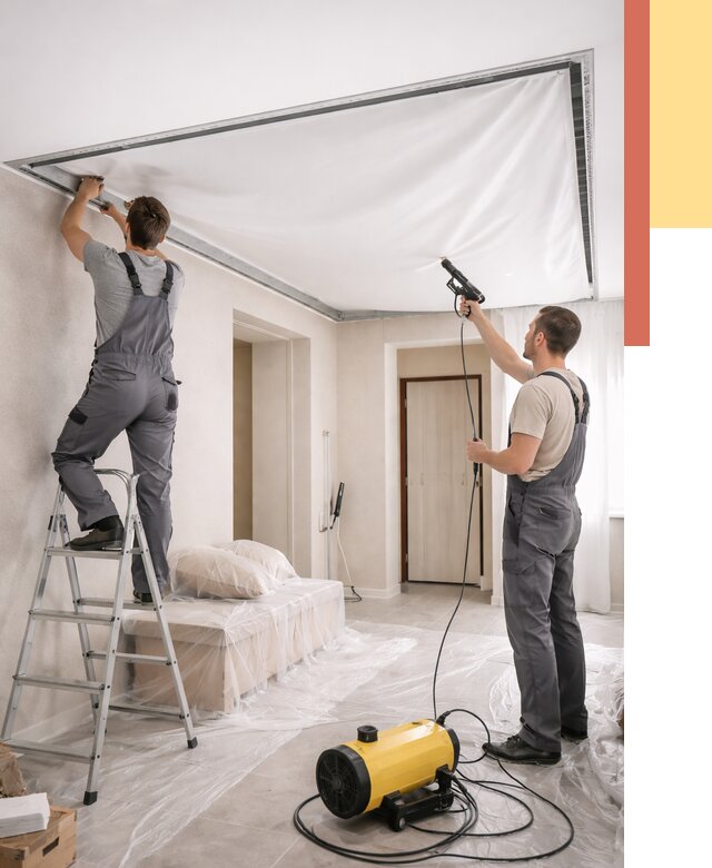 Монтаж натяжного потолка в прихожей в Донецке от 2901 руб. под ключ | ОТДЕЛОЧНИК-Днк