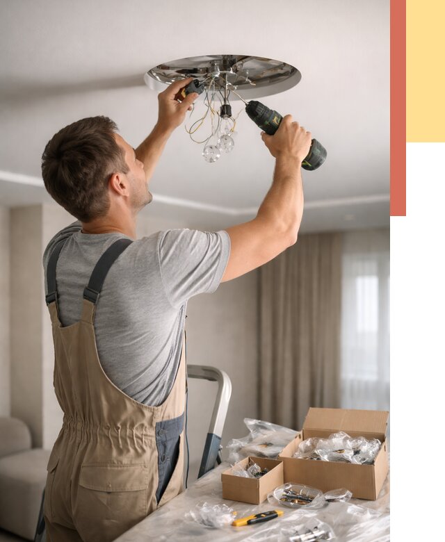 Установка люстры в натяжной потолок в Донецке от 1314 руб. | Быстро и недорого — ОТДЕЛОЧНИК-Днк