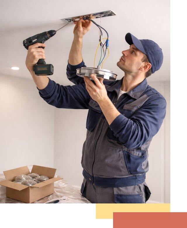 Установка люстры в натяжной потолок в Донецке