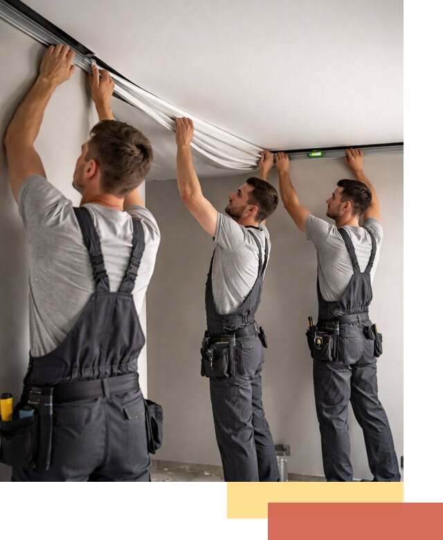 Теневые натяжные потолки в Донецке: монтаж и отделка быстро и качественно