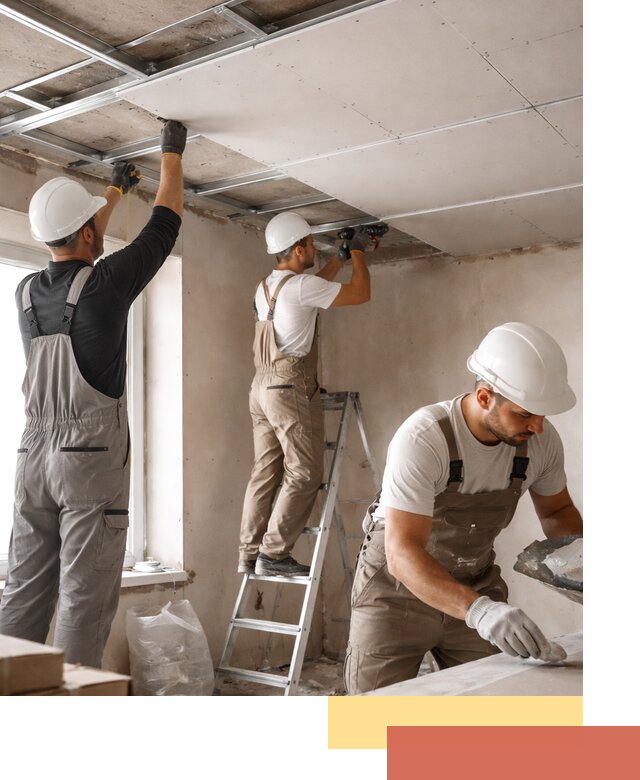 Одноуровневый потолок из гипсокартона в Донецке — монтаж и отделка