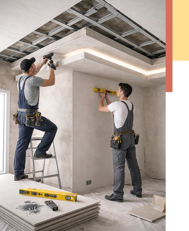 Двухуровневый потолок из гипсокартона в Донецке от 1587 руб. под ключ | ОТДЕЛОЧНИК-Днк