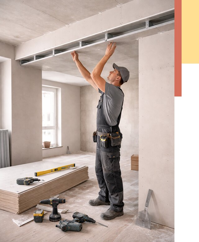 Потолок из гипсокартона с нишей в Донецке от 1369 руб. под ключ | ОТДЕЛОЧНИК-Днк