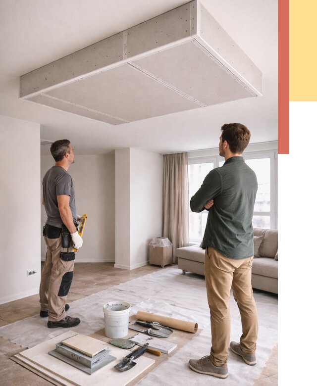 Короб на потолке из гипсокартона в Донецке от 2409 руб. — монтаж и услуги под ключ | ОТДЕЛОЧНИК-Днк