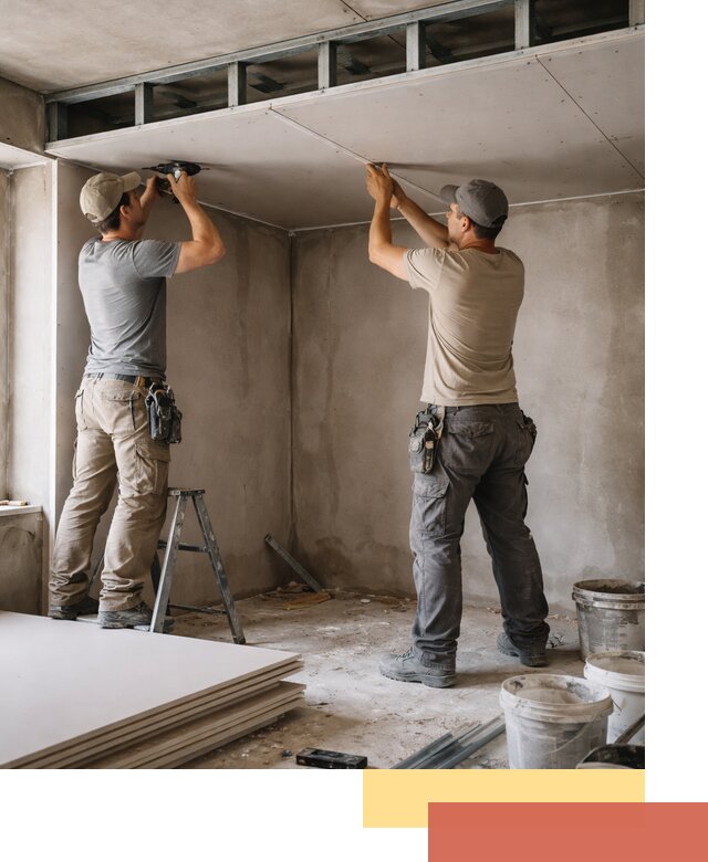 Короб из гипсокартона на потолке под ключ в Донецке