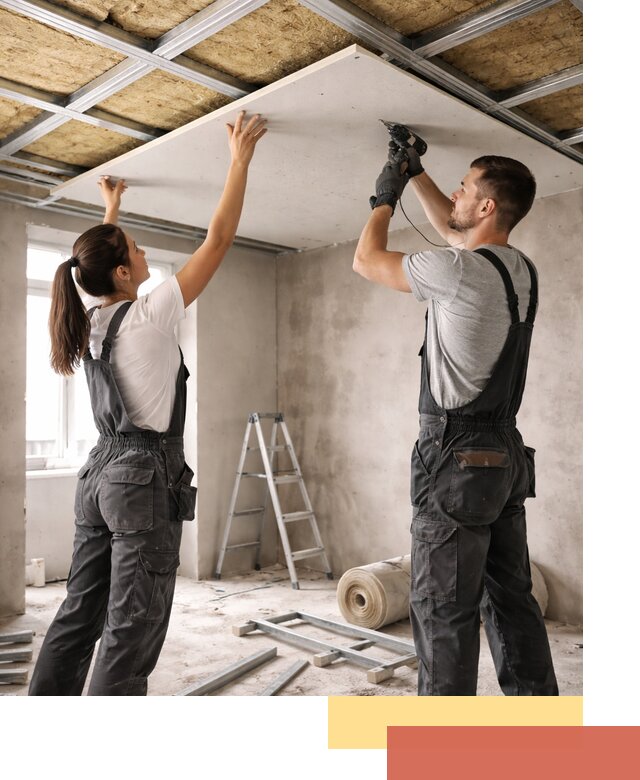 Звукоизоляция потолка из ГКЛ в Донецке профессионально и надежно