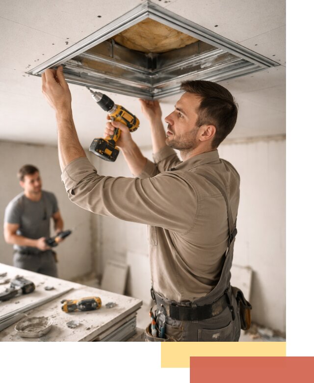 Монтаж люка в потолок из ГКЛ в Донецке