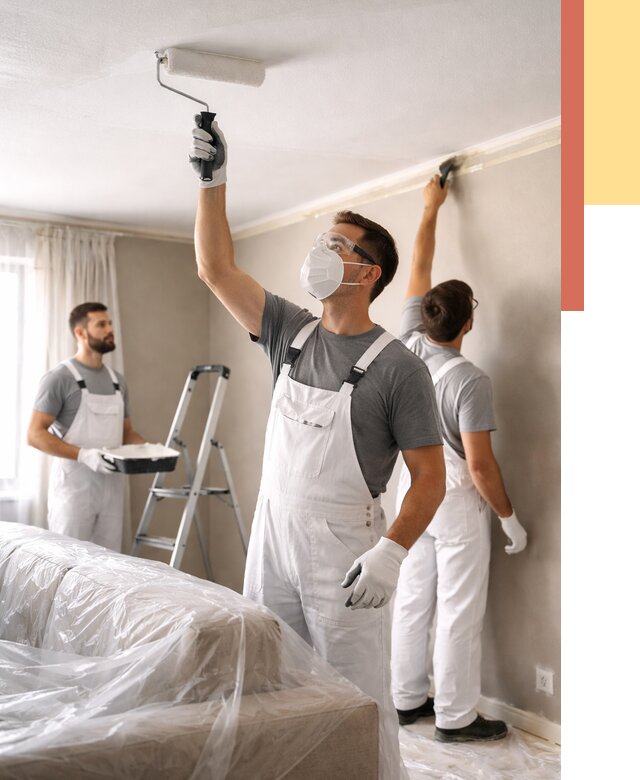 Покраска потолка водоэмельсионной краской в Донецке от 2409 руб/м² — услуги под ключ | ОТДЕЛОЧНИК-Днк