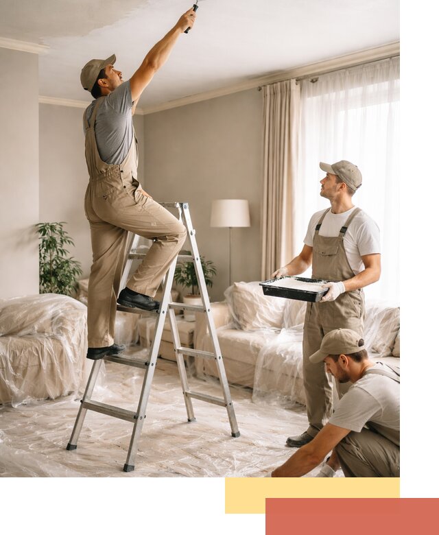 Покраска потолков акриловой краской в Донецке качественно и быстро