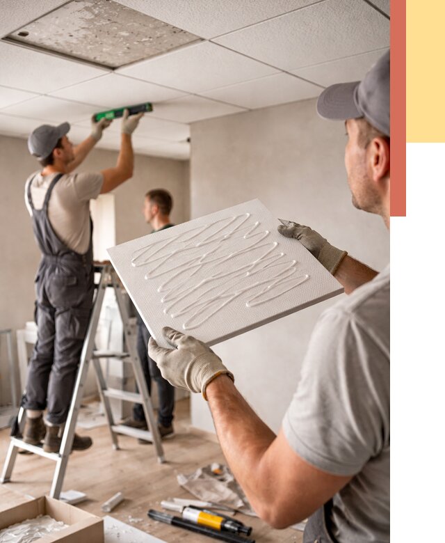 Монтаж потолочной плитки в Донецке от 4927 руб. — быстро и недорого | ОТДЕЛОЧНИК-Днк