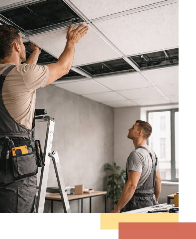 Монтаж потолочной плитки в Донецке качественно и в срок