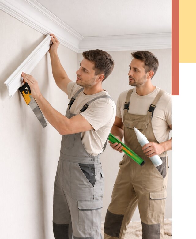 Монтаж потолочного плинтуса в Донецке от 2518 руб. — быстро и недорого | ОТДЕЛОЧНИК-Днк