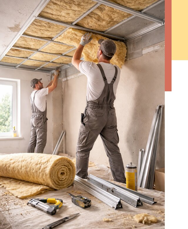 Утепление потолка в Донецке от 7883 руб/м2 — недорого, быстро, под ключ | ОТДЕЛОЧНИК-Днк