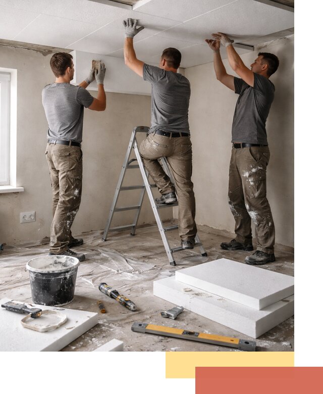 Утепление потолка пенопластом в Донецке быстро и качественно